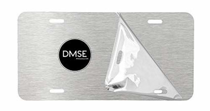 Picture of DMSE Wholesale Blank Metal Automotive License Plate Plates Tag for Custom Design Work - 0.025 Thickness/0.5mm - US/Canada Size 12x6 (Brushed Metal)