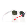 Picture of Shaderz Classic Eyewear Retro 80's American USA Flag Blue Frame Sunglasses (White/Multicolor, 52)