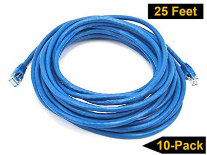 Picture of iMBAPrice 7' Cat5e Network Ethernet Patch Cable, 10 Pack, Blue (IMBA-CAT5-07BL-10PK)