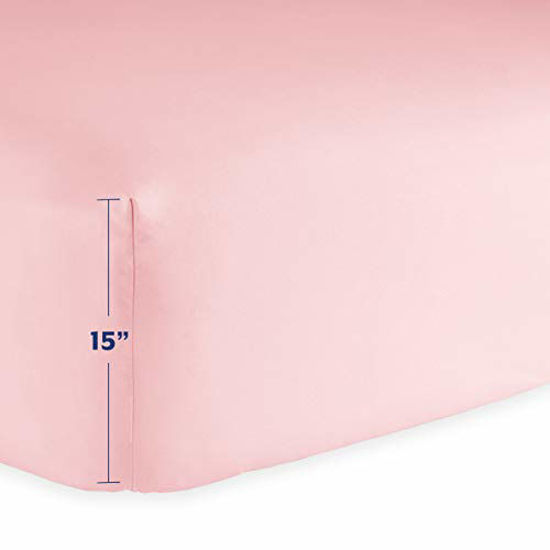 Picture of Bare Home Queen Sheet Set - 1800 Ultra-Soft Microfiber Bed Sheets - Double Brushed Breathable Bedding - Hypoallergenic - Wrinkle Resistant - Deep Pocket (Queen, Light Pink)