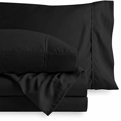Picture of Bare Home California King Sheet Set - 1800 Ultra-Soft Microfiber Bed Sheets - Double Brushed Breathable Bedding - Hypoallergenic - Wrinkle Resistant - Deep Pocket (Cal King, Black)