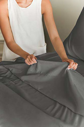 Picture of Extra Deep Pocket Sheets - 6 Piece Sheet Set - King Size Sheets Deep Pocket - Extra Deep Bed Sheets - Deep King Fitted Sheet Set - Super and Ultra Deep Sheets - For Deep Pockets Mattress - Fits Easily