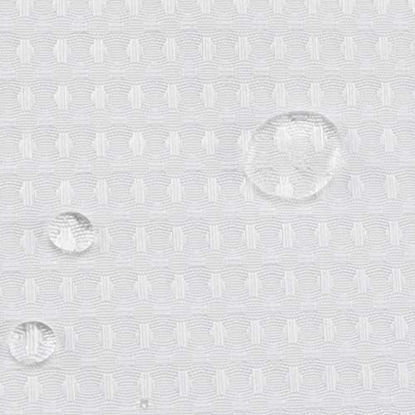 Picture of RV Shower Curtain Waffle Weave 60 x 64 Inches - 230GSM Heavy Fabric, Water Repellent, Washable, White, 60x64