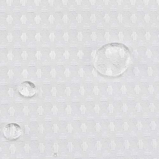 Picture of RV Shower Curtain Waffle Weave 60 x 64 Inches - 230GSM Heavy Fabric, Water Repellent, Washable, White, 60x64