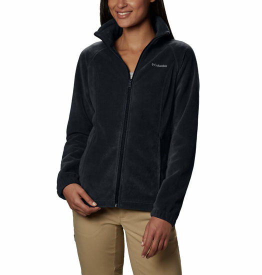 Picture of Columbia womens Benton Springs Full Zip Fleece Jacket, Black, 3X US