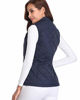 Picture of fuinloth Women's Padded Vest, Stand Collar Lightweight Zip Quilted Gilet Dark Blue S