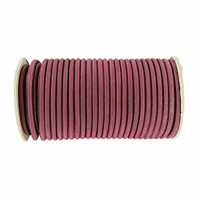 Picture of SGT KNOTS Marine Grade Shock Cord - 100% Stretch, Dacron Polyester Bungee for DIY Projects, Tie Downs, Commercial Uses (1/4" x 10ft, Maroon)