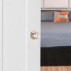 Picture of Amazon Basics Bedroom/Bathroom Door Knob With Lock, Coastal, Satin Nickel