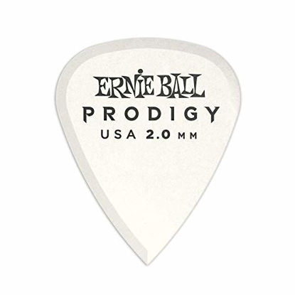 Picture of Ernie Ball Prodigy Guitar Picks, White, 2.0 mm