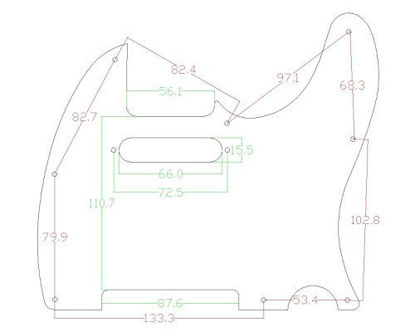 Picture of Musiclily 8 Hole Tele Pickguard for American/Mexican Made Fender Standard Telecaster Modern Style Electric Guitar,3Ply Cream