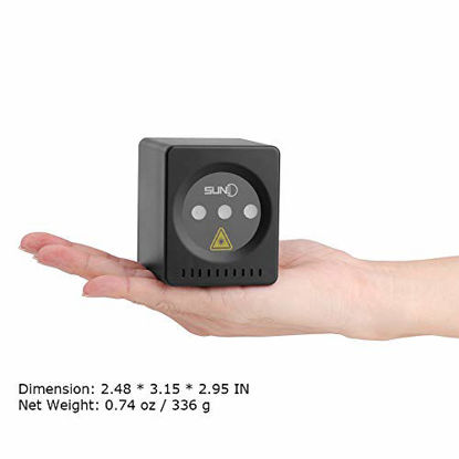 Picture of SUNY Mini Portable Cordless Laser Lights Rechargeable 8 RGB Patterns Gobo Projector Sound Activated Music DJ Party Lights for Outdoor Travel Camping Disco Live Show Home Dance Holiday Birthday Gift