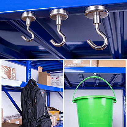 Picture of DIYMAG 28 Pack Magnetic Hooks, Facilitate Hook for Home, Kitchen, Workplace, Office and Garage