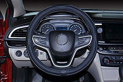 Picture of Mayco Bell Microfiber Leather Car Medium Steering wheel Cover (14.5''-15'',Black)