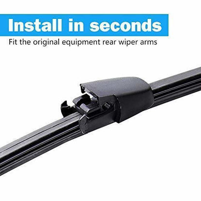 Picture of Rear Wiper Blade,ASLAM 13G Rear Windshield Wiper Blades Type-E for Original Equipment Replacement,Exact Fit(Pack of 2)