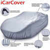Picture of iCarCover 10-Layers All Weather Waterproof Snow Rain UV Sun Dust Protection Automobile Outdoor Coupe Sedan Hatchback Wagon Custom-Fit Full Body Auto Vehicle Car Cover - for Cars Up to 225