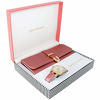 Picture of Women's Classy Leather Band Matching Watch & Tri-Fold Leather Wallet Set - Blush