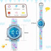 Picture of Jianxiang Kids Digital Sport Watches for Girls Boys, Waterproof Outdoor LED Timer with 7 Colors Backlight 3D Cartoon Silicone Band Child Wristwatch (Butterfly BlueL)