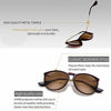 Picture of SUNGAIT Vintage Round Sunglasses for Women Men Classic Retro Designer Style (Red Brown Frame(Matte Finish)/Brown Gradient Lens)
