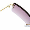 Picture of MINCL/Fashion Small Rectangle Sunglasses Women Ultralight Candy Color Rimless Ocean Sun Glasses (Transparent)