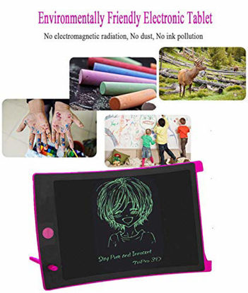 Picture of LCD Writing Tablet, 8.5-Inch Writing Board Doodle Board, Electronic Doodle Pads Drawing Board Gift for Kids and Adults at Home,School and Office (Pink)