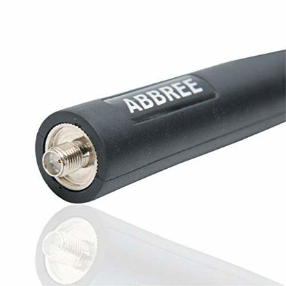 Picture of ABBREE SMA-Female Dual Band VHF/UHF 144/430MHz High Gain Soft Whip Antenna for Baofeng UV-5R UV-82 Two Way Radio (15.35in)