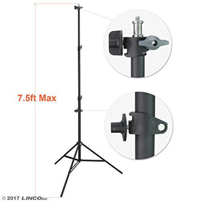 Picture of LINCO Lincostore 90 / 7.5ft Studio Photography Photo Light Stand/Reflector Panel Stand with Reflector Holder
