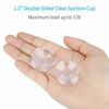 Picture of Pawfly 20 Pack Double Sided Suction Cups 1.2 Inch Clear PVC Plastic Sucker for Glass Table Mirror
