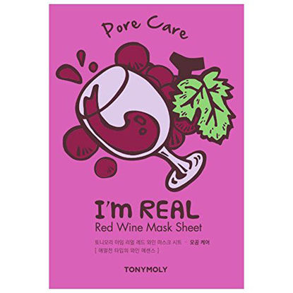 Picture of Tonymoly I'm Real Red Wine Sheet Mask, 10 Count