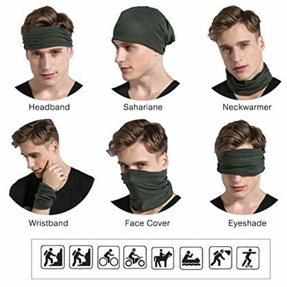 Picture of Toes Home 6PCS Outdoor Magic Headband Elastic Seamless Bandana Neck Gaiter Scarf UV Resistence Sport Headwear Boho Series for Yoga Hiking Riding Motorcycling