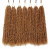 Picture of 7 Packs Passion Twist Hair 18 Inch Water Wave Synthetic Braids for Passion Twist Crochet Braiding Hair Goddess Locs Long Bohemian Locs Hair (22Strands/Pack, 27#)