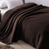 Picture of Exclusivo Mezcla King Size Flannel Fleece Velvet Plush Bed Blanket as Bedspread/Coverlet/Bed Cover (90" x 104", Coffee) - Soft, Lightweight, Warm and Cozy