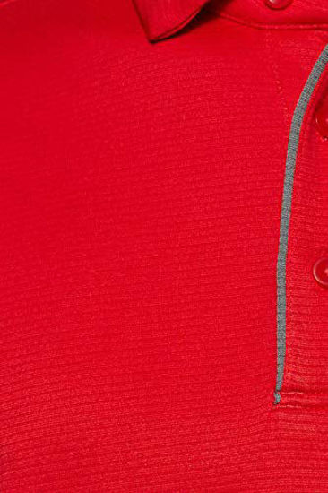 Picture of Under Armour Men's Tech Golf Polo , Red (600)/Graphite , Medium