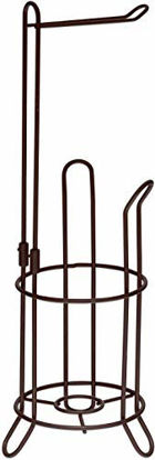 Picture of Simple Houseware Bathroom Toilet Tissue Paper Roll Storage Holder Stand, Bronze