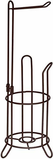 Picture of Simple Houseware Bathroom Toilet Tissue Paper Roll Storage Holder Stand, Bronze
