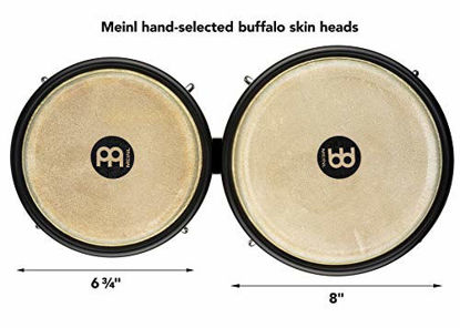 Picture of Meinl Percussion Bongos with Rubberwood Stave Shells - NOT MADE IN CHINA - Natural Buffalo Skin Heads, 2-YEAR WARRANTY, Sun burst (HB100VSB)