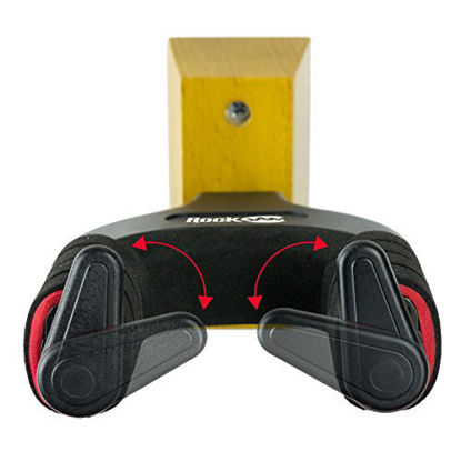 Picture of RockJam Guitar Hanger and Wall Mount Bracket Holder for Acoustic and Electric Guitars
