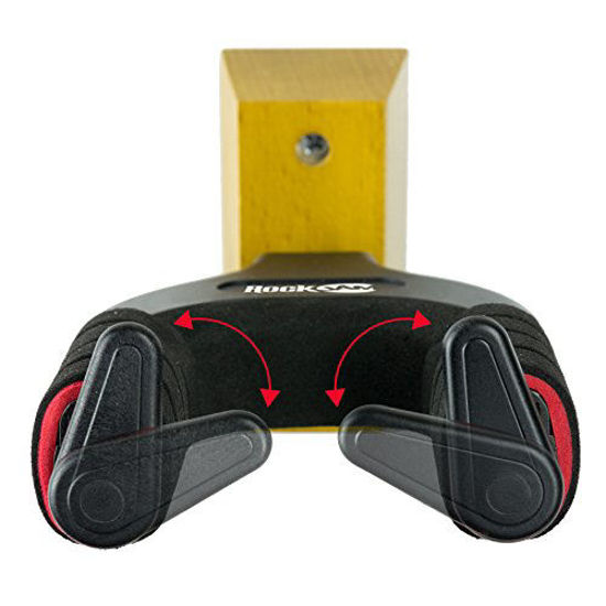 Picture of RockJam Guitar Hanger and Wall Mount Bracket Holder for Acoustic and Electric Guitars