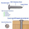Picture of #8 x 1" Stainless Truss Head Phillips Wood Screw (100pc) 18-8 (304) Stainless Steel Screws by Bolt Dropper