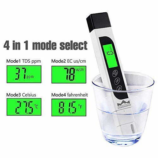 GetUSCart TDS Meter Digital Water Tester, DUMSAMKER Professional 3in1 TDS, Temperature and EC