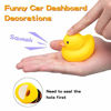 Picture of wonuu Rubber Duck Toy Car Ornaments Yellow Duck Car Dashboard Decorations with Propeller Helmet