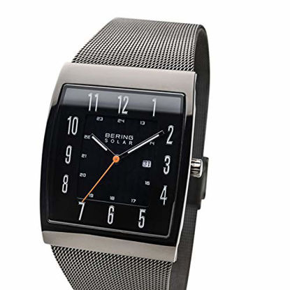 Picture of BERING Men's Solar Powered Watch with Stainless Steel Strap, Grey, 29 (Model: 16433-377)