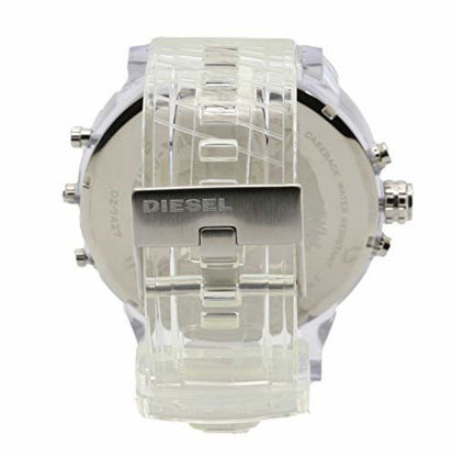 Picture of Diesel Men's MR. Daddy 2.0 Stainless Steel Quartz Watch with Polyurethane Strap, Clear, 28 (Model: DZ7427)