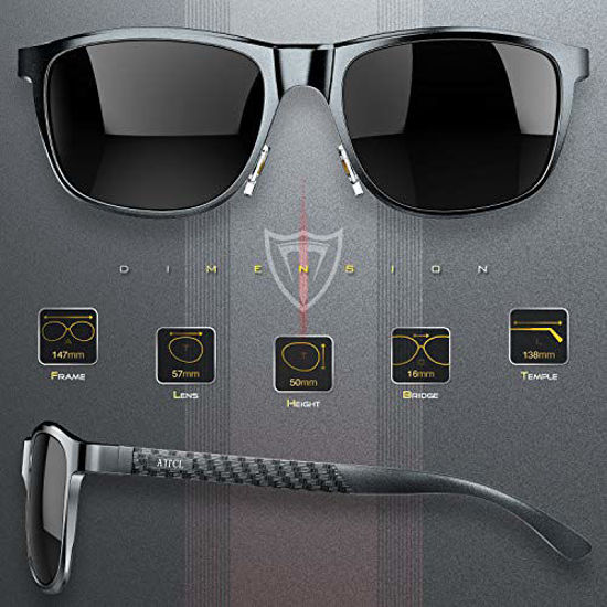 Picture of ATTCL Men's Retro Metal Frame Driving Polarized Sunglasses For Men 18587gray