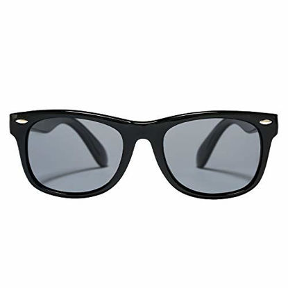 Picture of Pro Acme TPEE Rubber Flexible Kids Polarized Sunglasses for Baby and Children Age 3-10 (Jet Black)