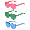 Picture of One Piece Heart Shaped Rimless Sunglasses Transparent Candy Color Eyewear(3 color)