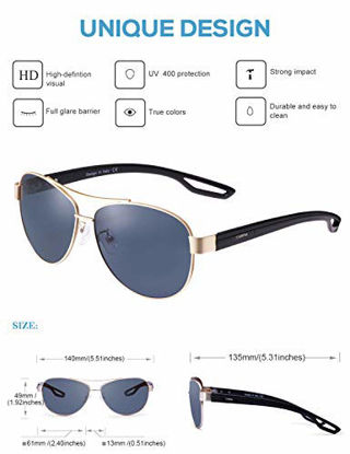Picture of Carfia Polarized Sunglasses for Women UV Protection Outdoor Glasses Ultra-Lightweight Comfort Frame