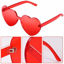 Picture of Maxdot Heart Shape Sunglasses Party Sunglasses (Transparent Red)