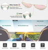 Picture of  livho Polarized Aviator Sunglasses UV Lens Metal Retro Oversized Shades for Women Men (Pink Mirrored Lens/Gold Frame(Rose Gold), 66)