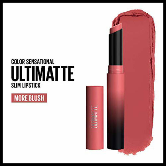 Picture of Maybelline Color Sensational Ultimatte Lipstick, Lightweight Comfortable Lip Color, Intense Color Pigment, Soft Powder, Matte Slim Lipstick