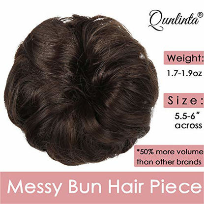 Picture of Messy Bun Hair Piece Thick Updo Scrunchies Hair Extensions Ponytail Hair Accessories Medium Brown